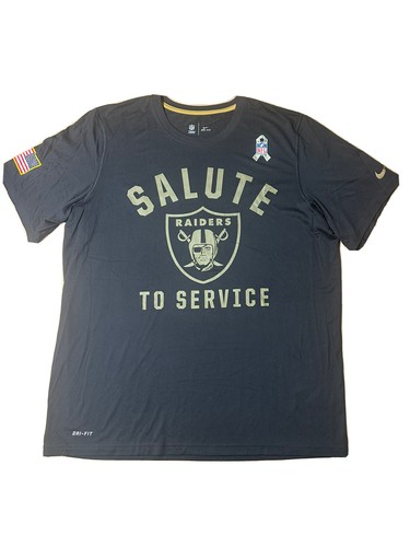 数量は多い  Service to Salute NFL Raiders Oakland Nike T-Shirt XL Size シャツ