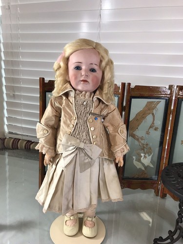 18” Very Rare! Antique German Bisque Head Doll Kestner 208 Toddler Body