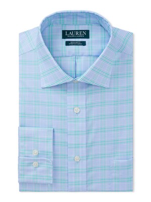 

LAUREN RALPH LAUREN Голубая классическая рубашка с клетчатым воротником, Light blue, 04R0653