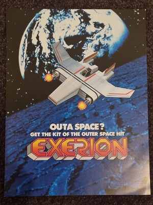 Exerion - Taito - ORIGINAL NOS Promotional Arcade Advertising Flyer