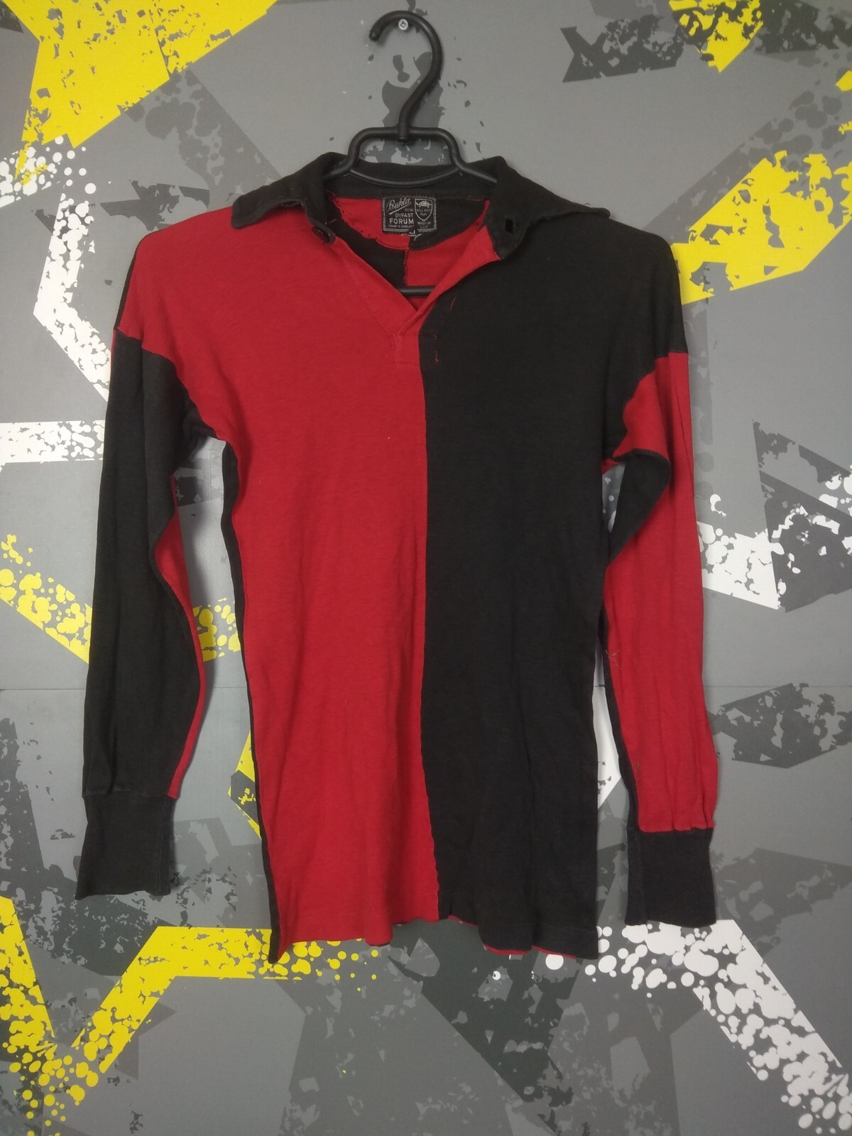 Bukta Vintage Jersey Long Sleeve Football Red Black 80s 70s Bukta Vintage Jersey Long Sleeve Football Red Black 80s 70s