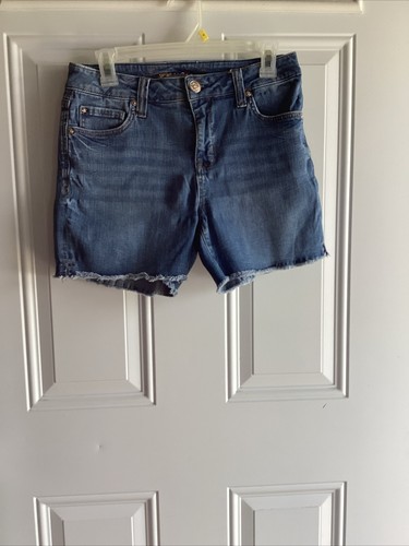 Seven 7 Women's Blue Denim Distressed Frayed Hem ,SZ.4