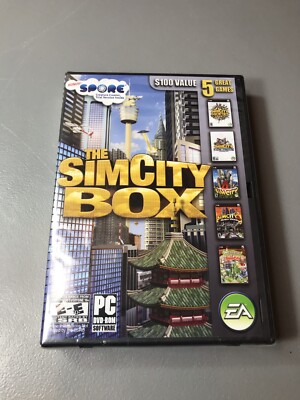 NEW SEALED Sim City Box 4 Game Complete CIB BONUS Societies Rush Hour Carnival