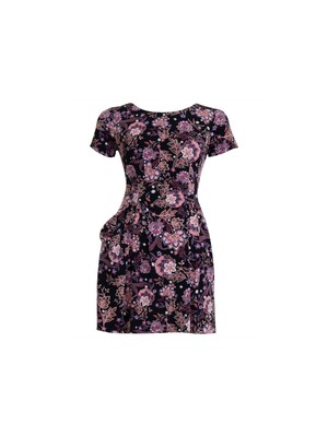 

CONNECTED APPAREL Женское черное платье-футляр длиной выше колена с короткими рукавами, Черный