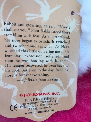 Folkmanis Puppets Rabbits (Dutch rabbit + White Rabbit) - Smoke/Pet Free Home