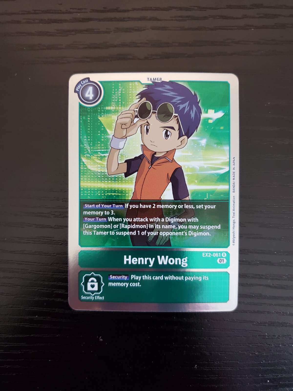 りい Digimon Digital Hazard - Henry Wong - Rare - EX2-061 R | eBay