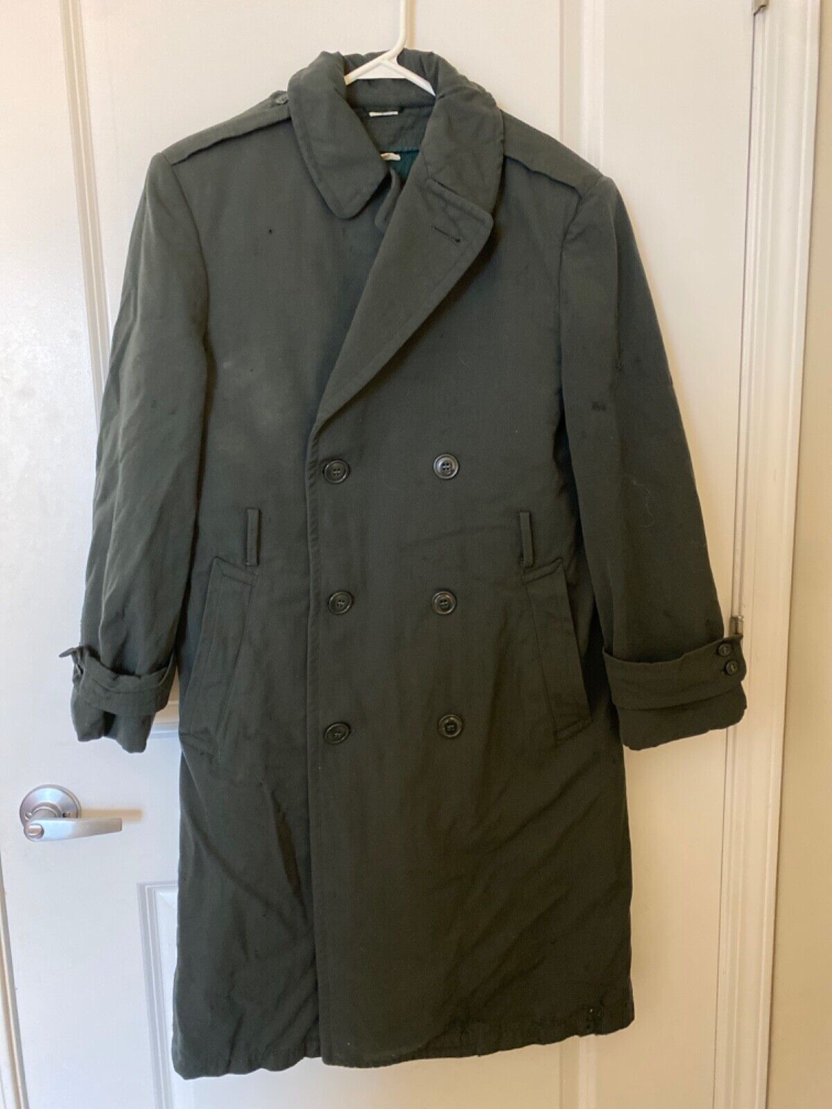 US Army Overcoat Long Trench Coat Size 34R 8405-782-2892 US Army Overcoat Long Trench Coat Size 34R 8405-782-2892