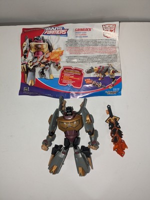 Transformers Animated Grimlock Dinobot Loose Complete Hasbro 2008 Instructions 