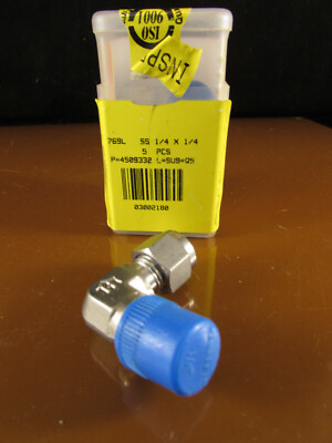 HAM-LET 03002180, 1/4'' X 1/4'' Stainless Steel Union Elbow SS-400-2-4 