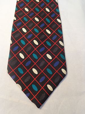 LDM MENS TIE BLACK BASE COLOR  NWOT 3.75 X 60