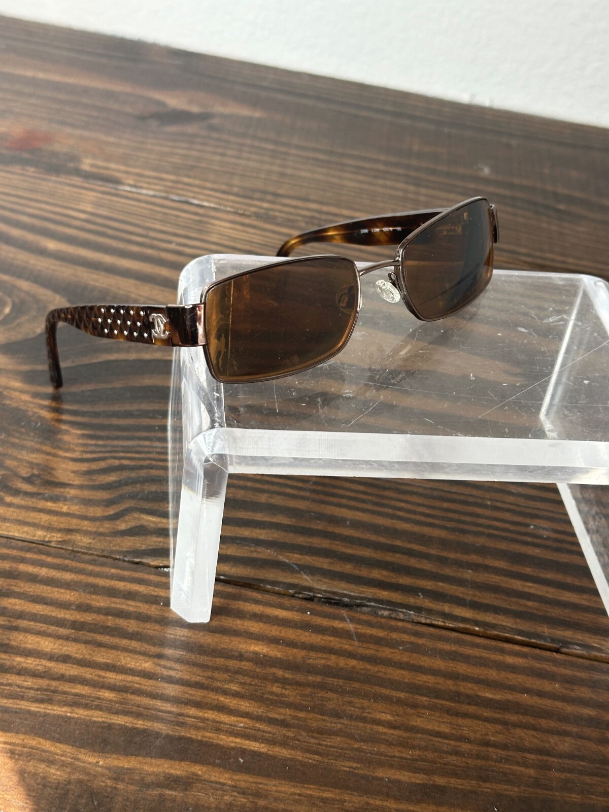Chanel 2088 c.296 Women's Tortoise Quilted Bling Crystals