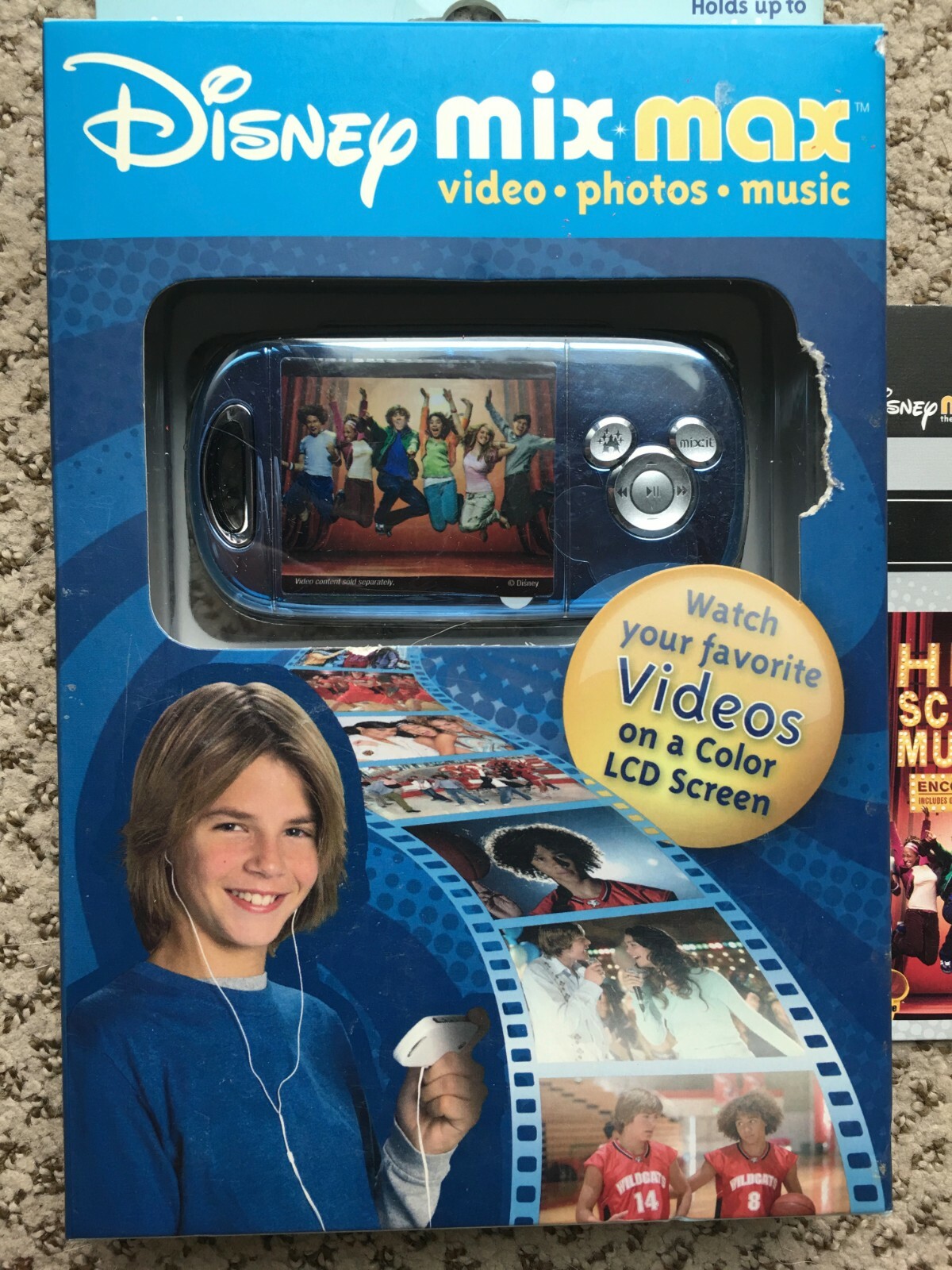 NEW IN PACKAGE DISNEY MIX MAX MEDIA MP3 PLAYER HIGH SCHOOL MUSICAL CLIP BLUE