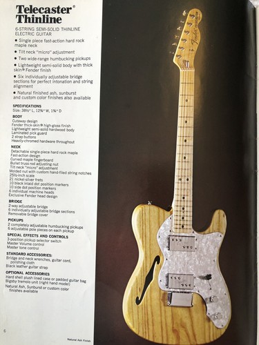 Fender Catalog 1972