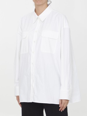 Pre-owned Armarium Leo Pocket Shirt In White