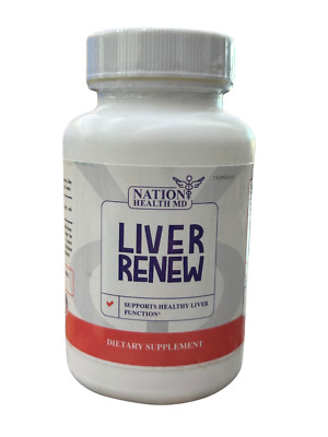 Nation Health MD LIVER RENEW Supports Healthy Liver Function (30 Capsules) New