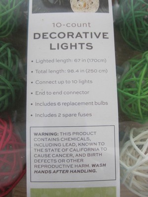 Wicker Christmas Tree Ball Lights Home Collection Indoor Outdoor Target NIP