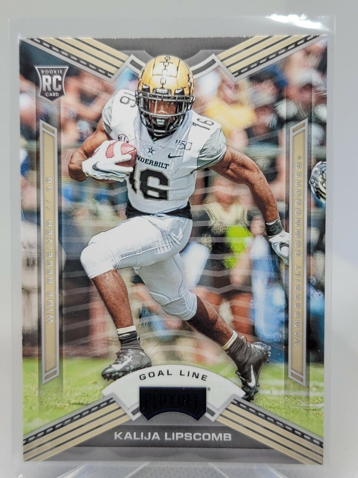2020 Panini Chronicles Kalija Lipscomb Goal Line Blue Playoff Rookie Card 17 A2B. rookie card picture