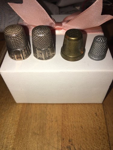 vintage thimbles Lot 4pcs