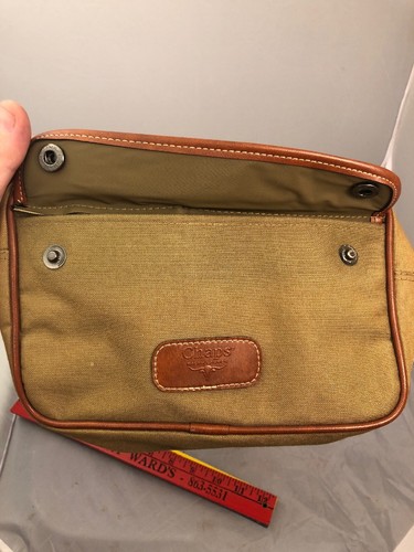 Ralph Lauren Chaps Brown Canvas Travel Toiletry Bag Razor Shaving Shower