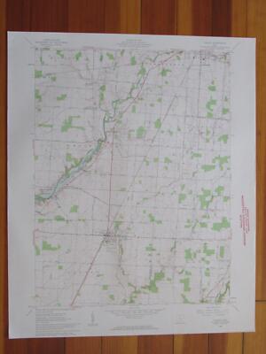 Ashley Ohio 1963 Original Vintage USGS Topo Map
