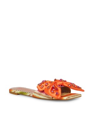 

Женские шлепанцы с квадратным носком BETSEY JOHNSON Orange Gem Daisy, размер 5,5 м, Оранжевый, DAIS03S5