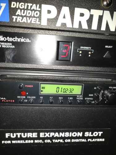 AUDIO TECHNICA AMPLIVOX SW915 Digital Audio Travel Partner w/CD Player No Remote