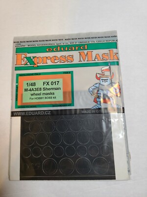 Eduard Accessories fx017 - 1:48 m-4a3e8 Sherman wheel mask for Hobby Boss kit