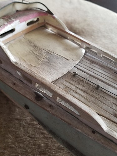 ITO Vintage ALL WOOD TOY BOAT - Miss Sakura RARE K&O NOS parts worth total price