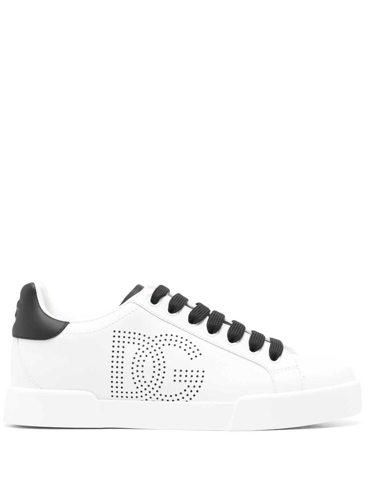 Pre-owned Dolce & Gabbana Dolce&gabbana Portofino Men's White/black Sneakers Fw24
