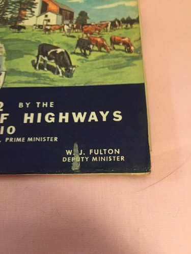 Vtg 1962 Ontario Canada Official Road Map