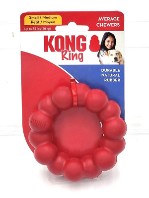 KONG Classic Ring Small Durable Teeth Cleaning Puppy Dog Fetch & Chew Toy 3.5''