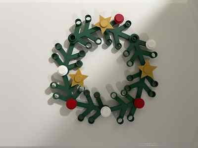 LEGO Like Christmas Wreath Art Toy Interior Mr Lemo Production