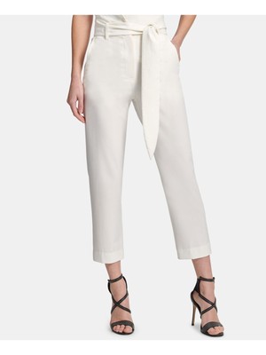 

Брюки DKNY Womens Ivory Tie Wear To Work Pants, Цвет слоновой кости, UB9P7623