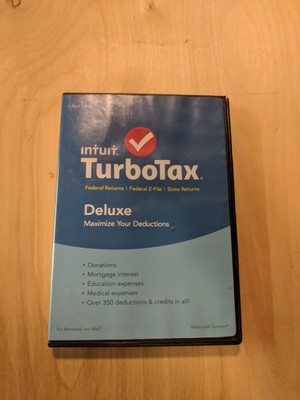 Intuit Turbotax Deluxe 2017, Federal With State + Efile For Windows Or Mac - Disc