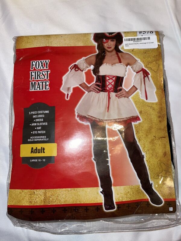 Foxy First Mate Woman Pirate Costume Large 10 - 12 Adult Halloween Party NEW