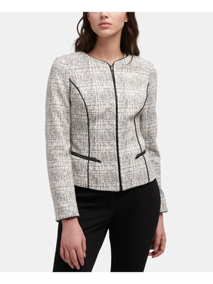 

Женская куртка на молнии с принтом цвета слоновой кости DKNY Размер, Цвет слоновой кости, P9ACEAWF