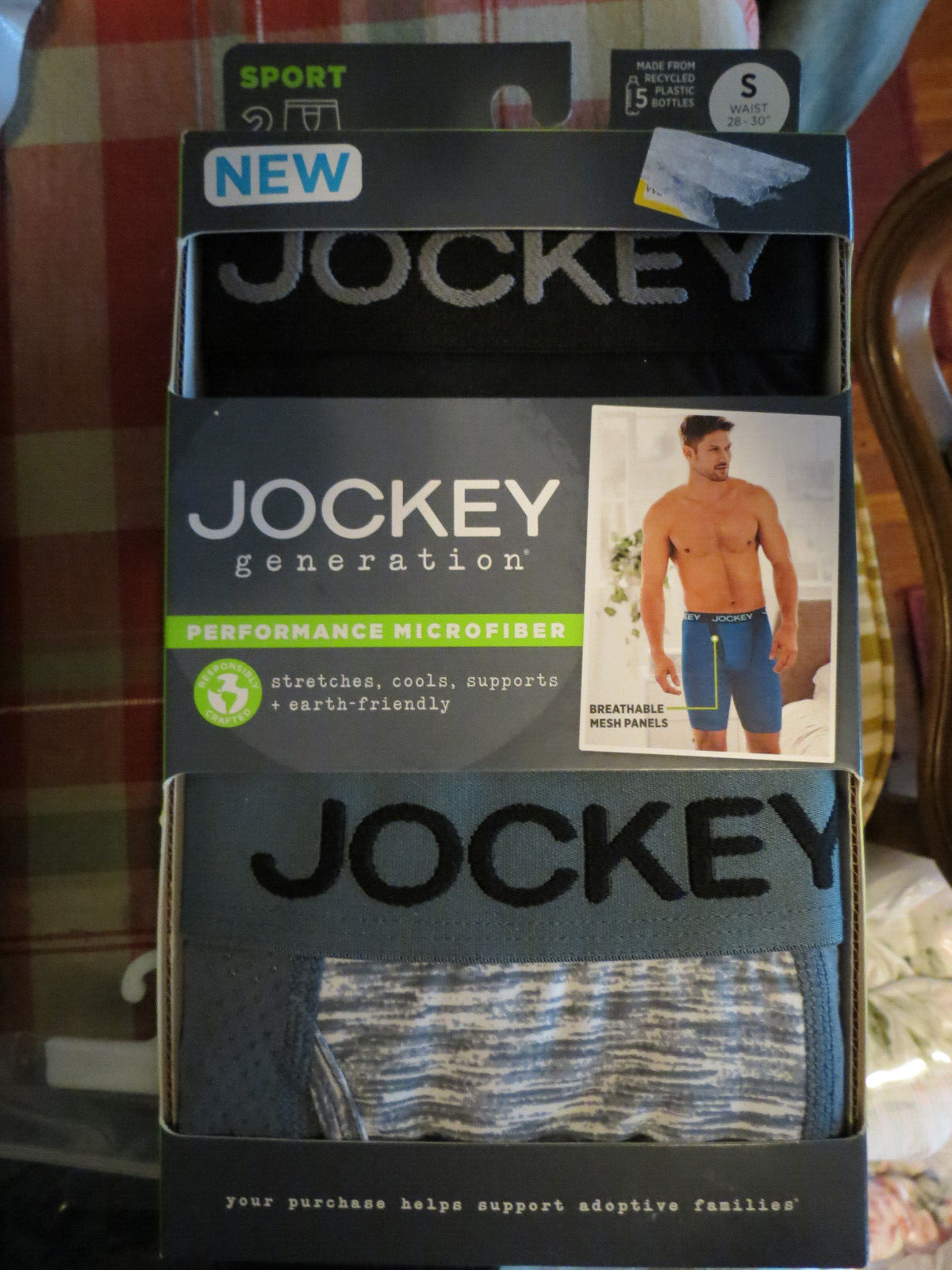 MENS JOCKEY GENERATION LONG LEG BOXER BRIEFS Sz S 28-30 2pk BNIB FREE SHIP