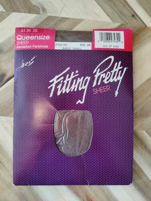 HANES   FITTING PRETTY  PANTYHOSE, SANDALFOOT, SIZE 2X, Barely There #751