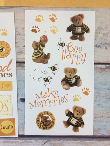 Boyds Bears Collection Bee Happy Scrapbook Stickers Paper Sheets Lot Friends