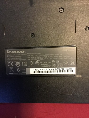 Lenovo ThinkPad Pro Dock Type 40A1 T440 T450 T460 T470 T550 T560 T570 X240 X250