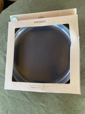 Barebones Deep Plates in Charcoal, set of 6 Plates