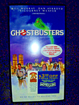 VTG 1999 DIGITALLY REMASTERED ''GHOSTBUSTERS'' MOVIE UNOPENED SEALED VHS TAPE