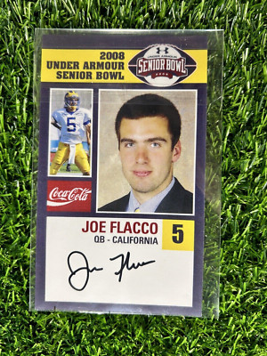 Joe Flacco Auto 2008 Coca-Cola Under Armour Senior Bowl Rookie RC Autograph