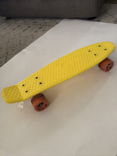 22” INCH RETRO BOARDS Retro Deck Yellow Skate Board Orange