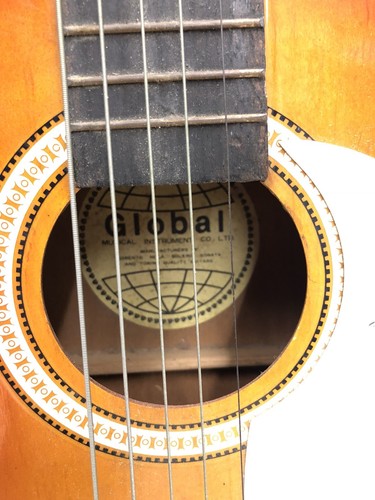 Vintage Global Acoustic Guitar for parts or repair