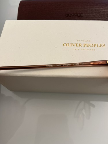Pre-owned Oliver Peoples O'malley Limited Edition Ov5183 Optical 18k Gold Plated Msrp$600 In Coral Pink Wash With Blue Light Filter