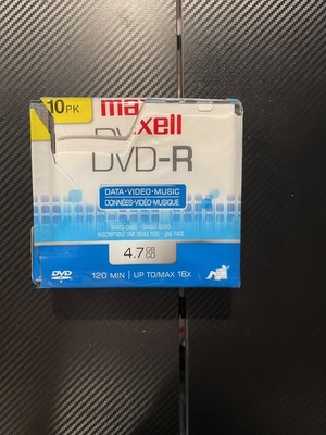 Maxell DVD-R Data Video 10 Pack New