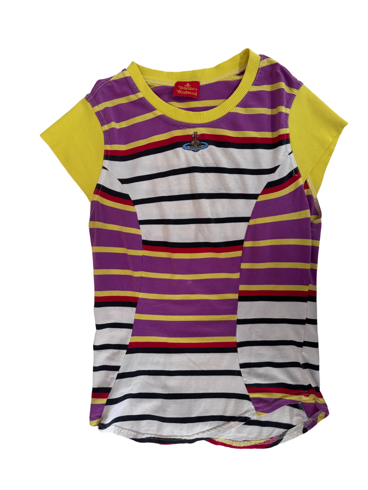 VIVIENNE WESTWOOD MULTICOLOR STRIPE STRETCH T-SHIRT Size S | eBay