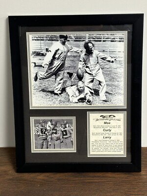 Three Stooges Black & White  11x14 Framed Football Photo