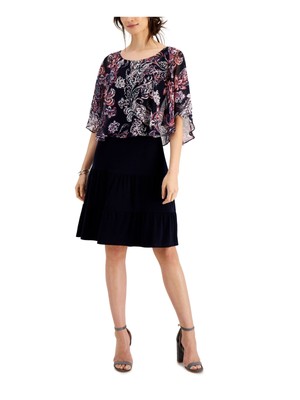 

CONNECTED APPAREL Женское темно-синее платье-футляр без рукавов длиной до колена Petites, Navy